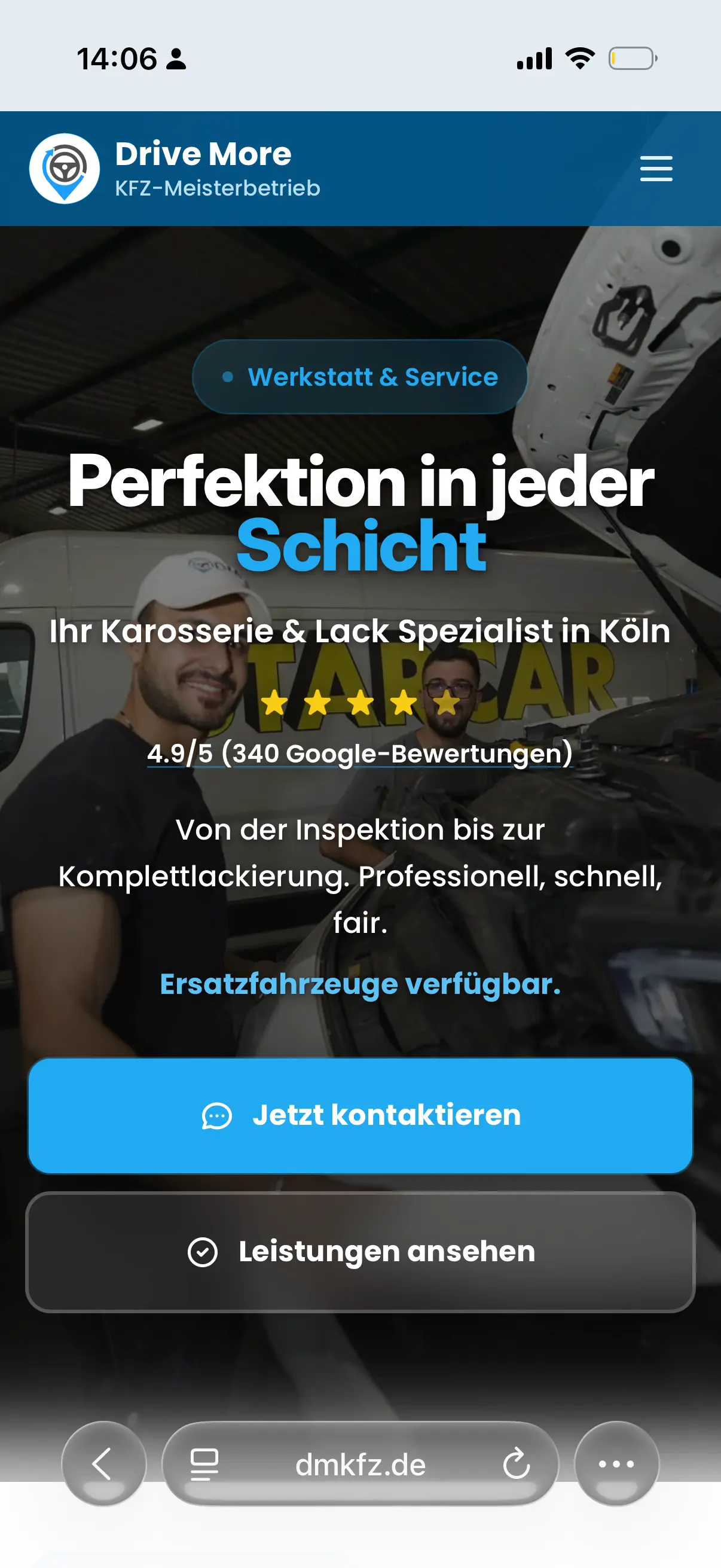 Hero & Brand Presence - Neue Website