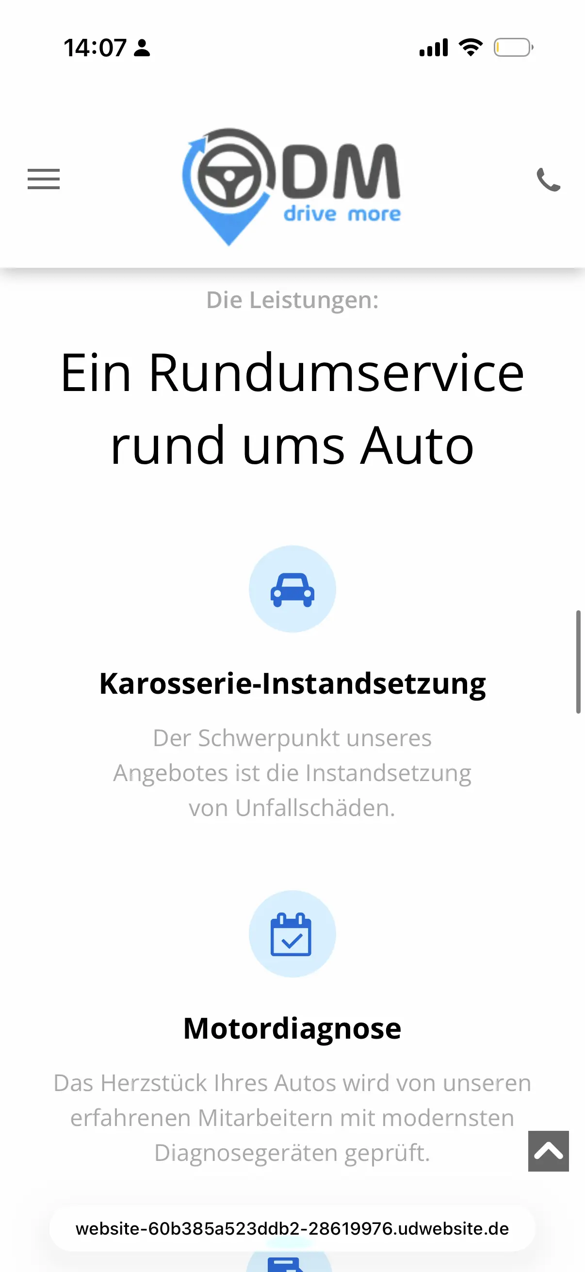 Services & Offerings - Alte Website